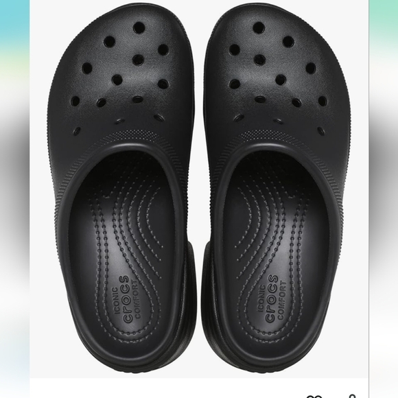 CROCS Unisex Mens 10 Women's 12 Black Siren Elevated Clogs - Size 12 NWT - Picture 6 of 7